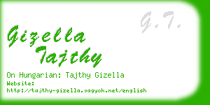 gizella tajthy business card